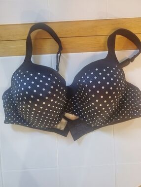 Playtex Black & White Polka Dot Bra Sz 40B
